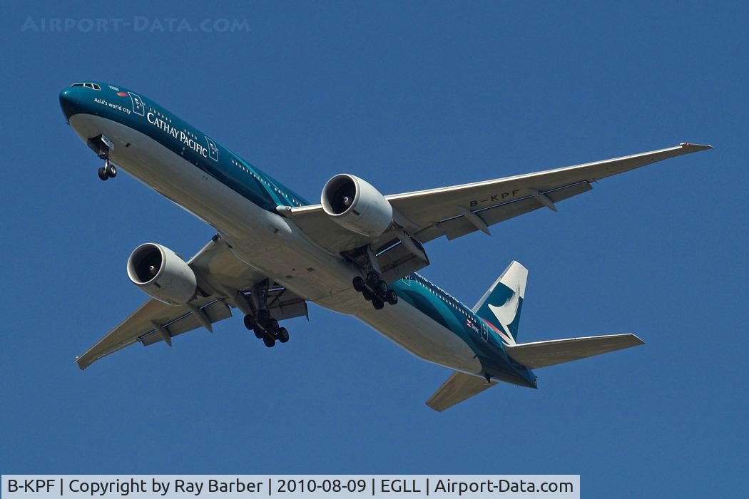 B-KPF, 2008 Boeing 777-367/ER C/N 36832/692, Boeing 777-367ER [36832] (Cathay Pacific Airways) Home~G 09/08/2010