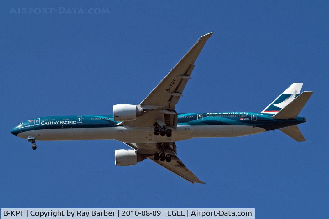B-KPF, 2008 Boeing 777-367/ER C/N 36832/692, Boeing 777-367ER [36832] (Cathay Pacific Airways) Home~G 09/08/2010