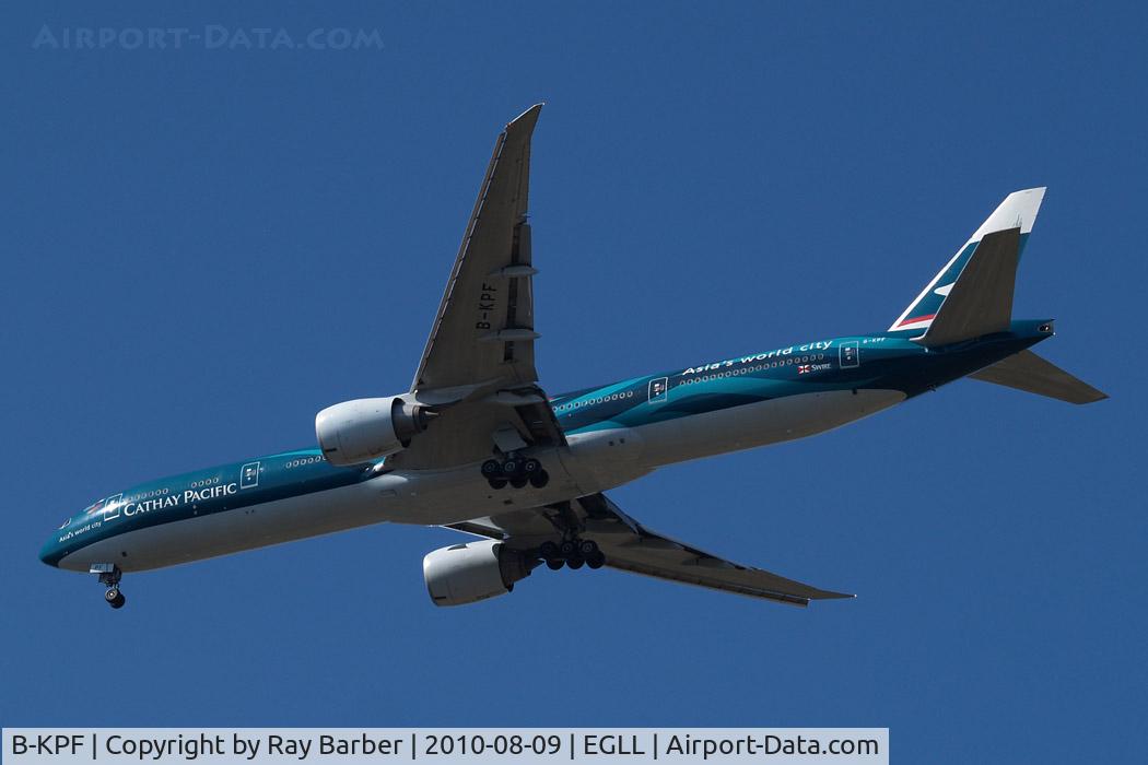 B-KPF, 2008 Boeing 777-367/ER C/N 36832/692, Boeing 777-367ER [36832] (Cathay Pacific Airways) Home~G 09/08/2010