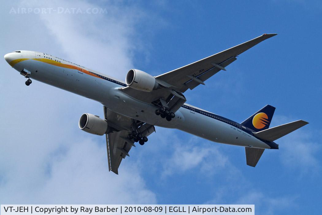 VT-JEH, 2007 Boeing 777-35R/ER C/N 35166, Boeing 777-35RER [35166] (Jet Airways) Heathrow~G 09/08/2010