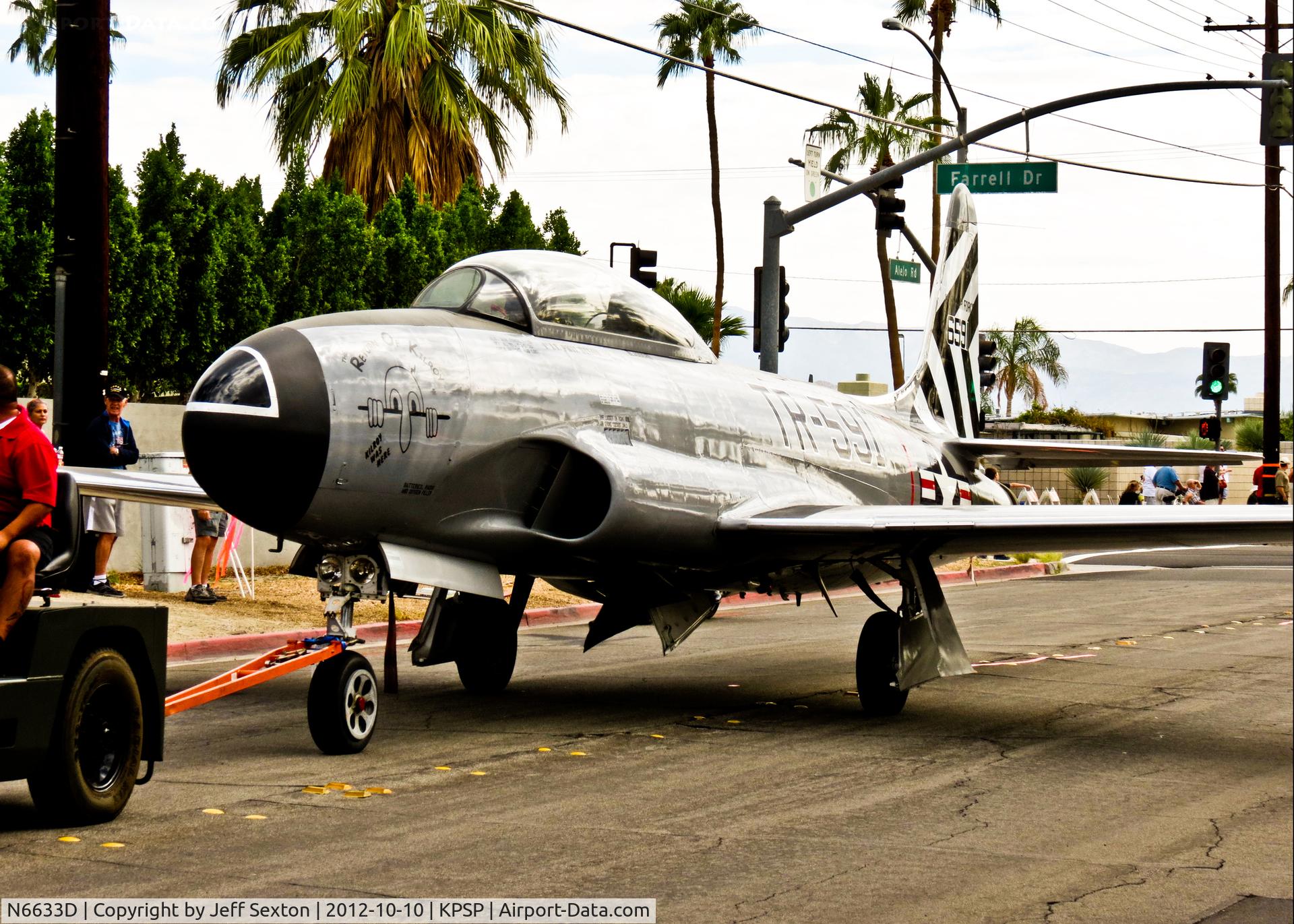 N6633D, Lockheed T-33B (TV-2 Seastar) C/N Not found 126591/N6633D, AOPA 2012 Parade at Palm Springs