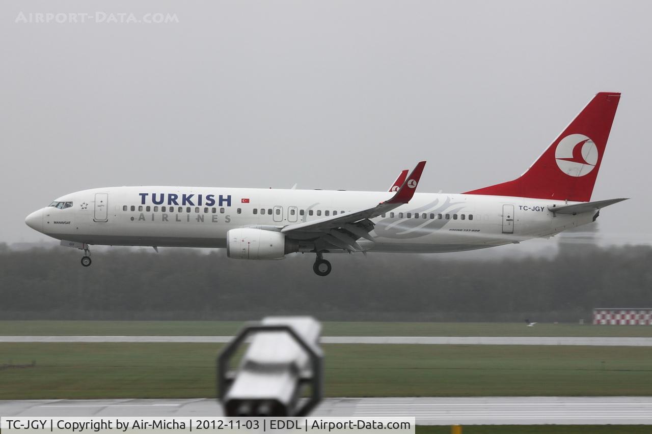 TC-JGY, 2008 Boeing 737-8F2 C/N 35738, Turkish Airlines, Boeing 737-8F2 (WL), CN: 35738/2592,  Name: Manavgat