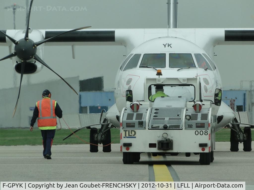 F-GPYK, 1997 ATR 42-500 C/N 537, departure to MRS