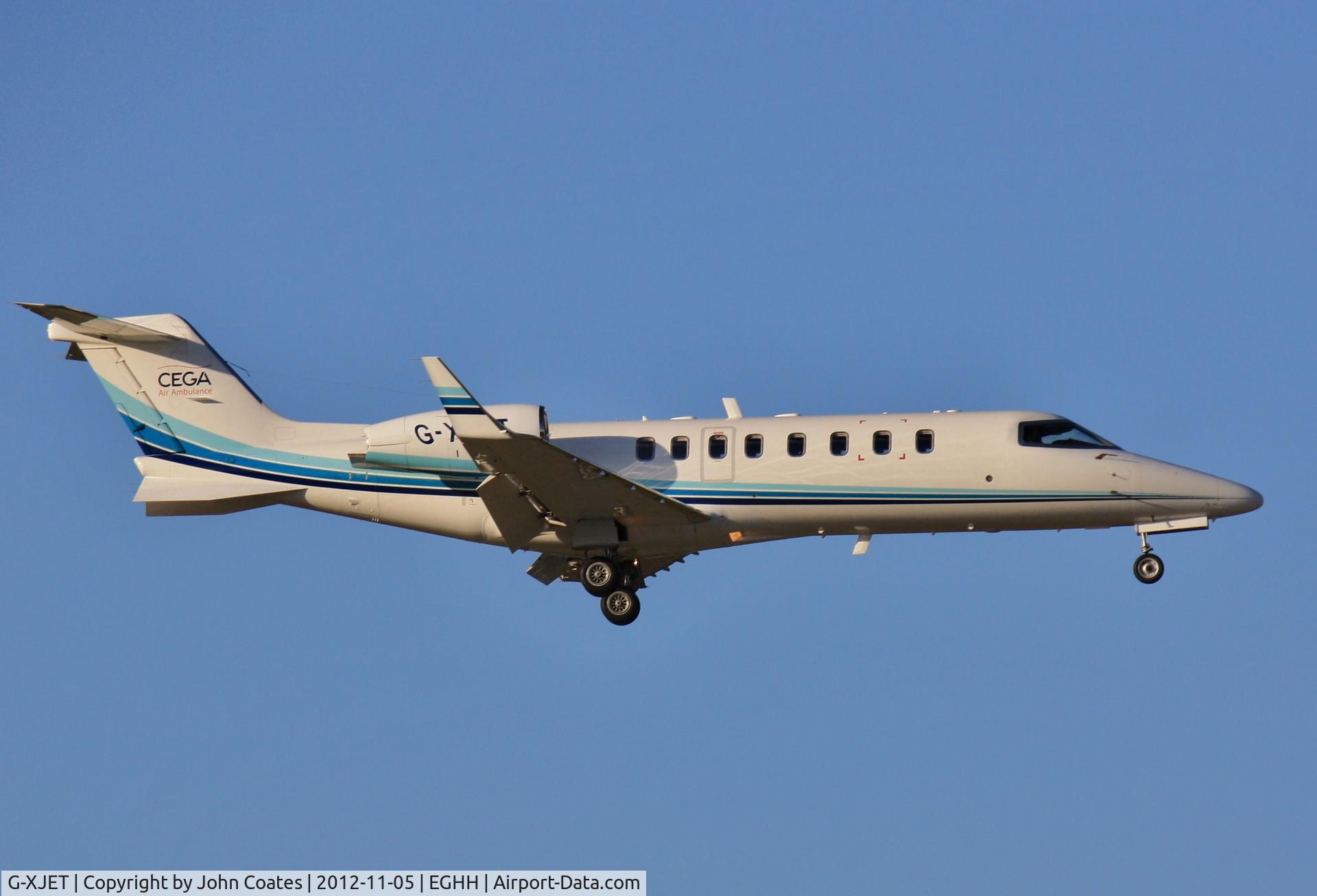 G-XJET, 2006 Learjet 45 C/N 45-311, ex G-IZAP arriving home at BOH