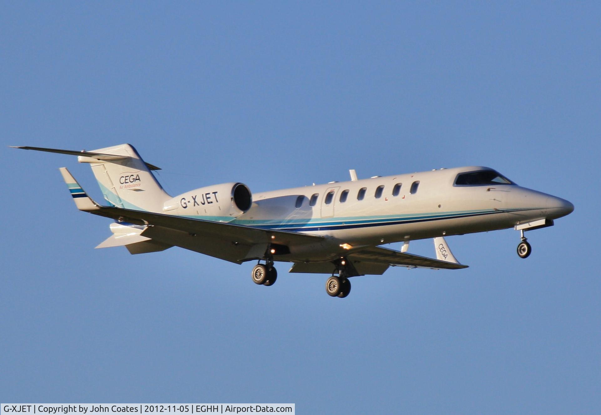 G-XJET, 2006 Learjet 45 C/N 45-311, ex G-IZAP arrives back at base