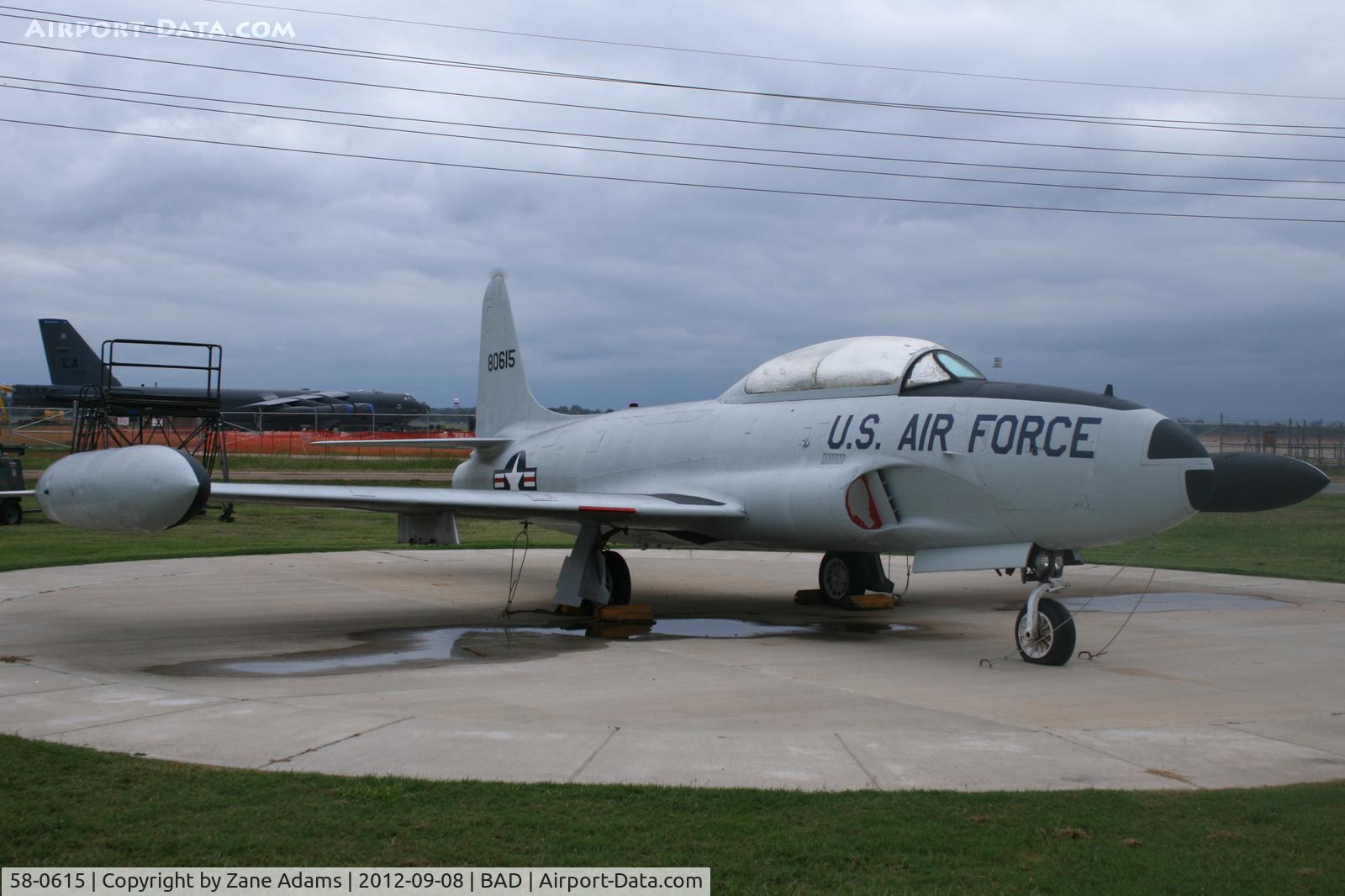 58-0615, 1958 Lockheed T-33A Shooting Star C/N 580-1664, At Barksdale Air Force Base - 8th Air Force Museum