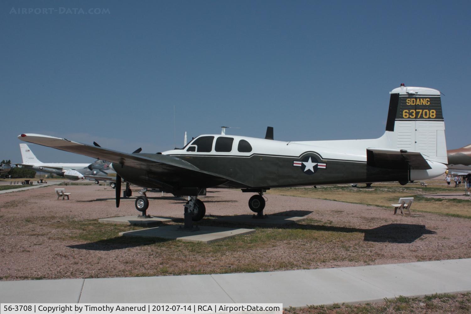 56-3708, 1957 Beech U-8D (L-23D) Seminole C/N LH-109, 1957 Beechcraft L-23D, c/n: 109
