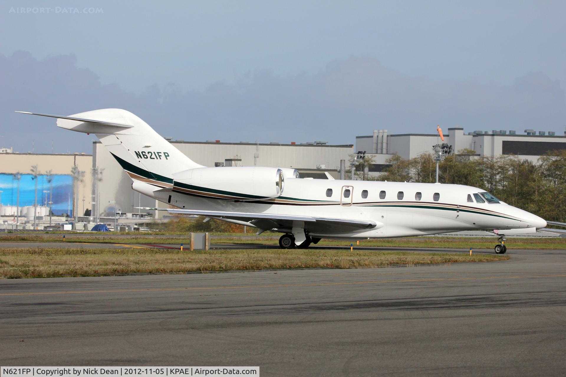 N621FP, 1998 Cessna 750 Citation X C/N 750-0045, KPAE/PAE arriving all the way from the Yakima air terminal Yakima WA maybe 100nm and thats a stretch.