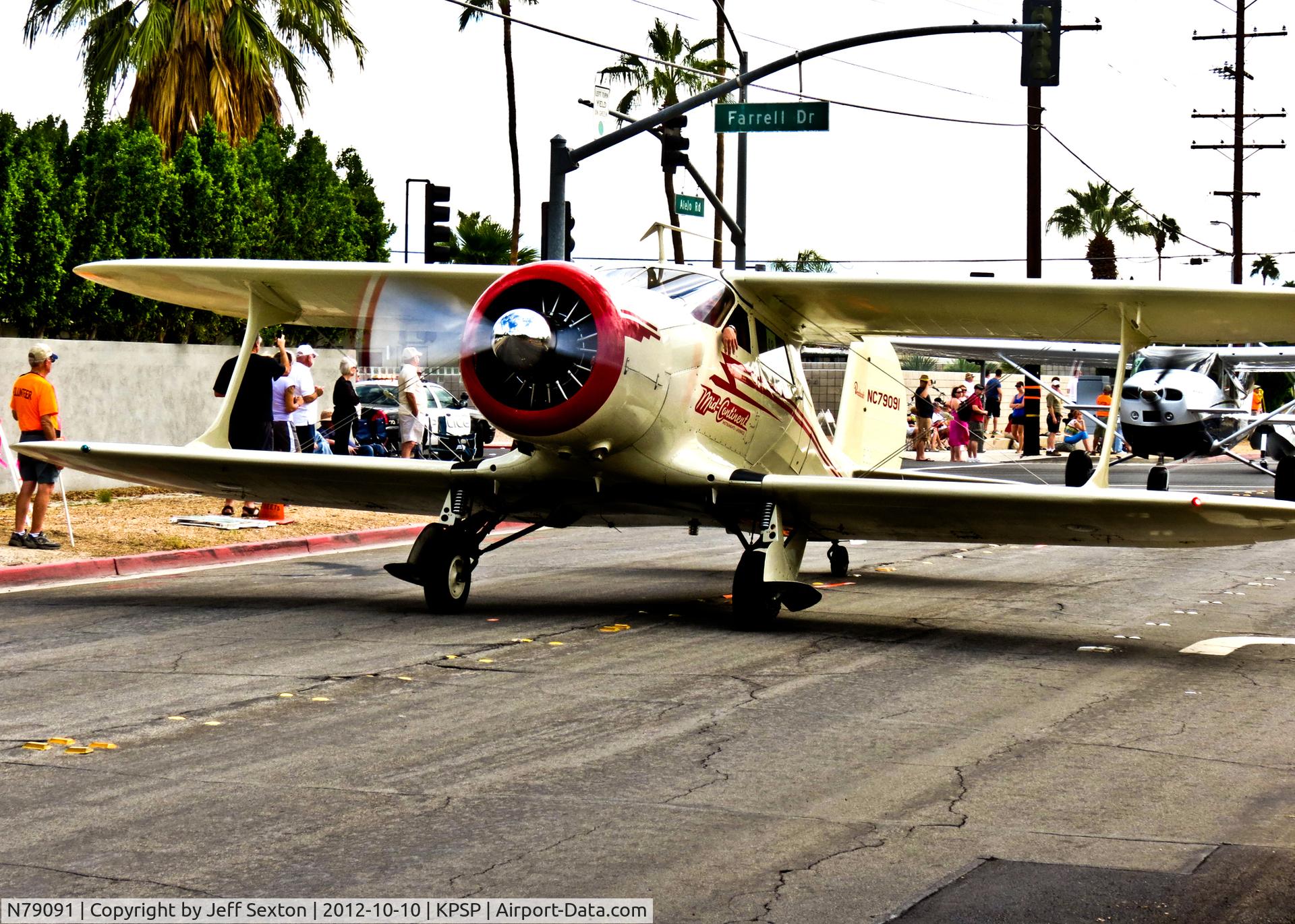 N79091, 1941 Beech D17S Staggerwing C/N 1020, AOPA 2012 Parade at Palm Springs