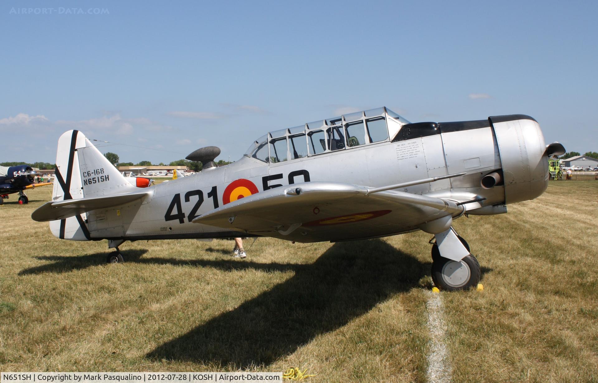N651SH, 1944 North American T-6G Texan C/N 168-409, North American T-6D