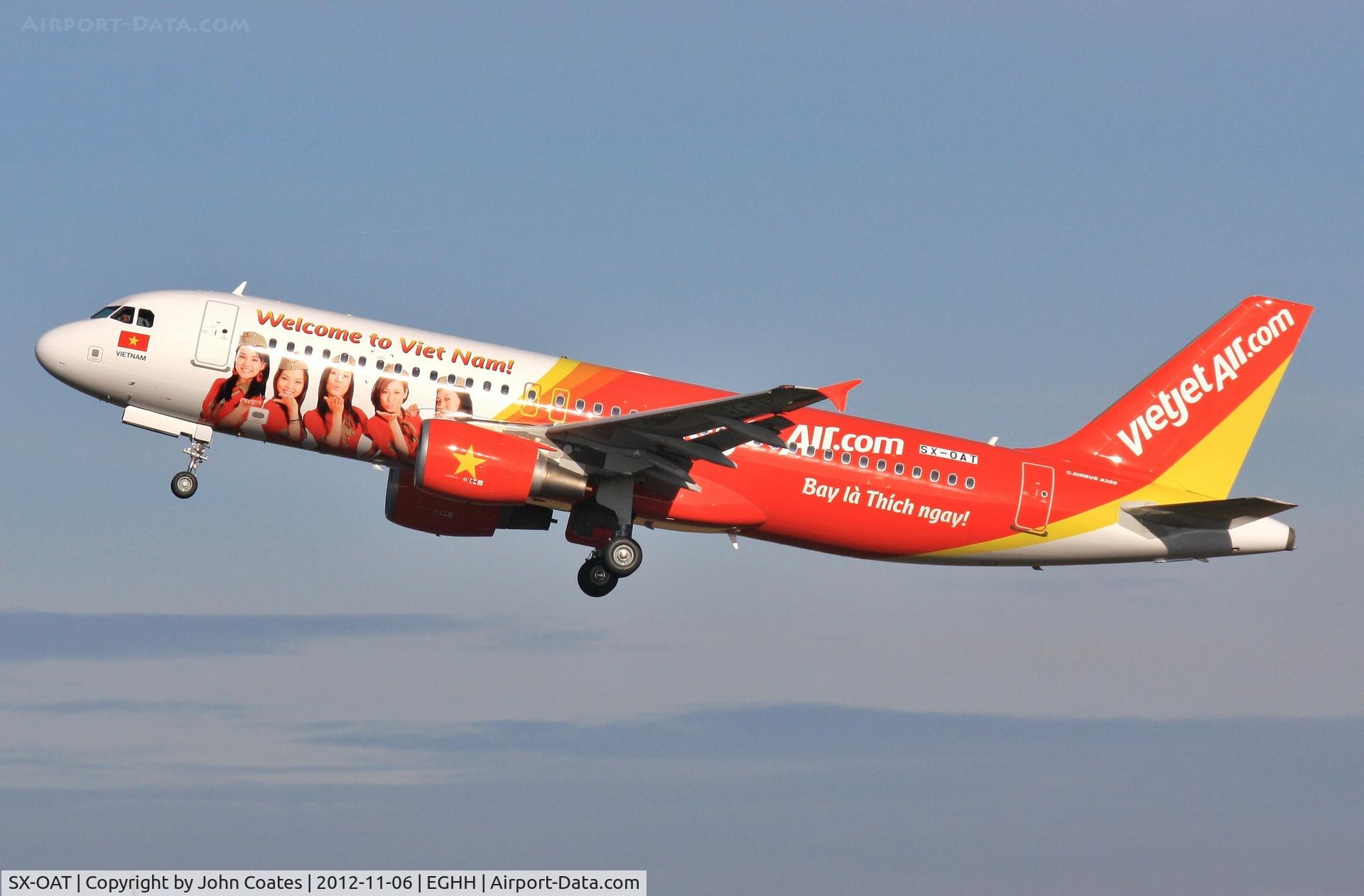 SX-OAT, 2010 Airbus A320-214 C/N 4190, Departing on delivery to Vietjet Air. To be VN-A689