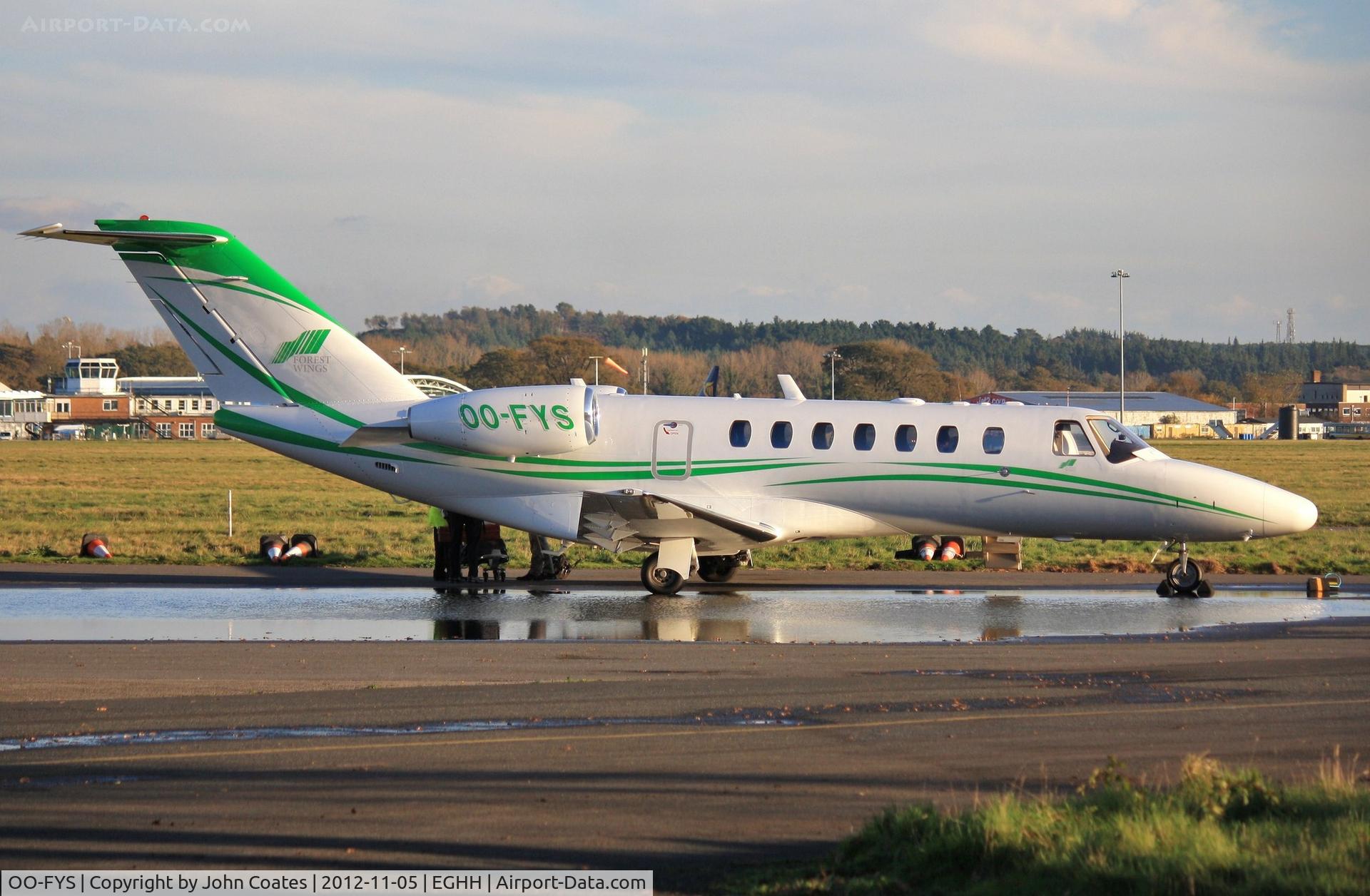 OO-FYS, 2007 Cessna 525B CitationJet CJ3 C/N 525B-0197, Forest Wings Citation parked by the 