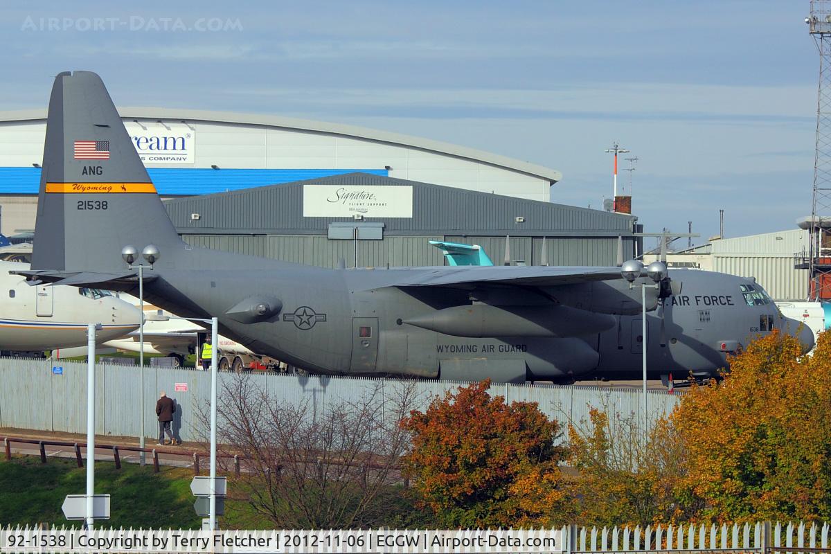92-1538, 1992 Lockheed C-130H Hercules C/N 382-5327, Lockheed C-130H Hercules, c/n: 382-5327 at London Luton