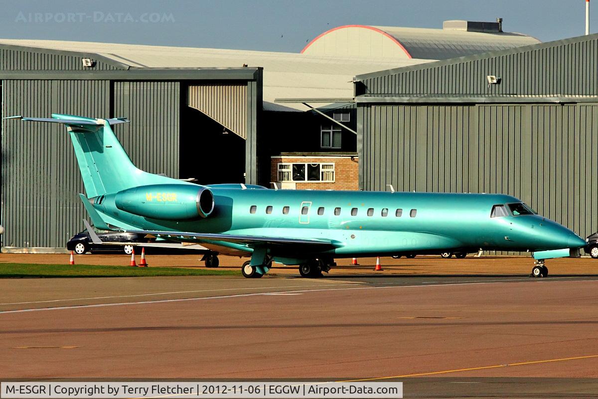 M-ESGR, 2007 Embraer ERJ-135BJ Legacy 600 C/N 14501016, Striking color scheme on 2007 Embraer EMB-135BJ Legacy, c/n: 14501016 at Luton