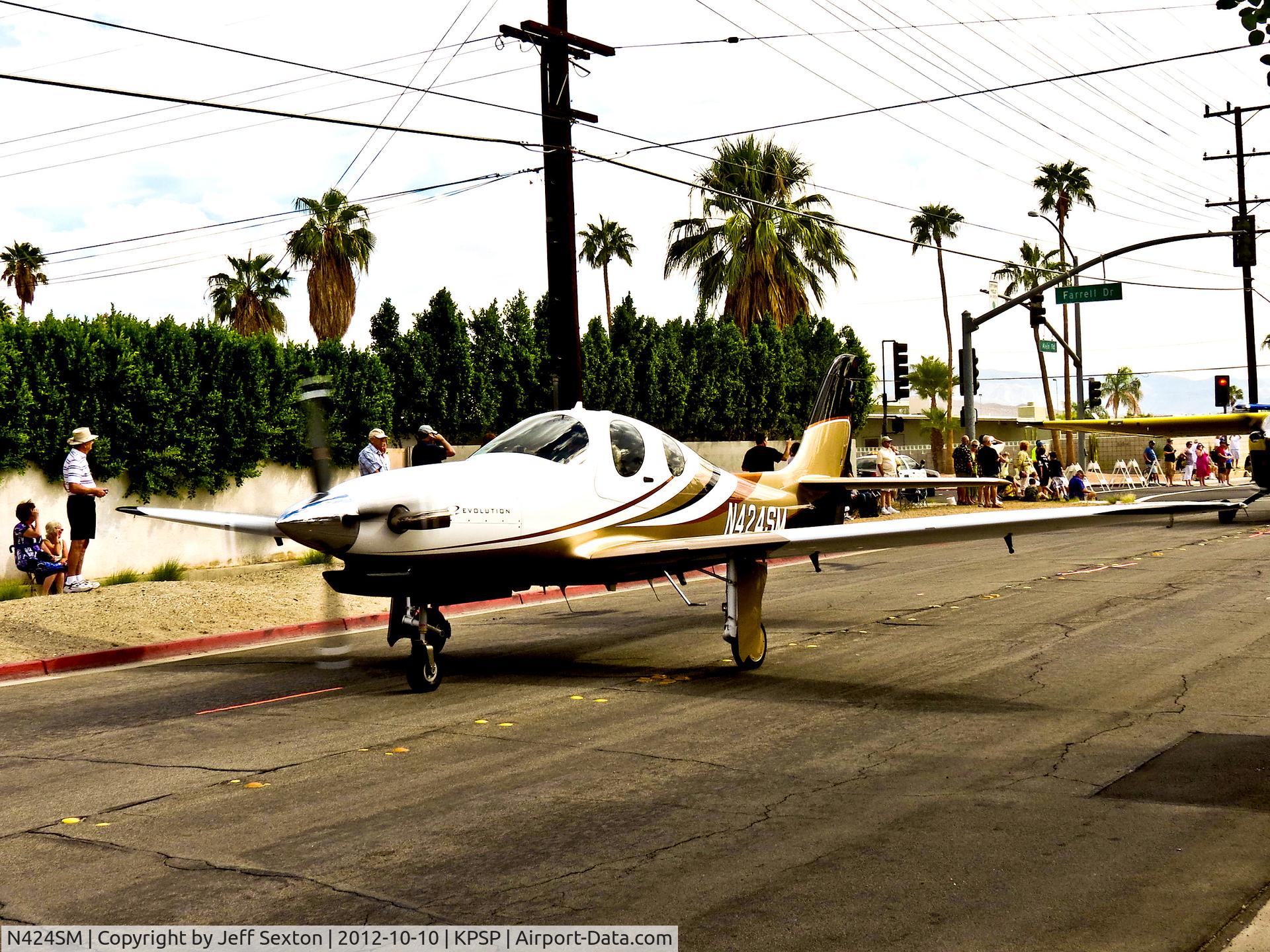 N424SM, Lancair Evolution C/N EVO-005, AOPA 2012 Parade at Palm Springs
