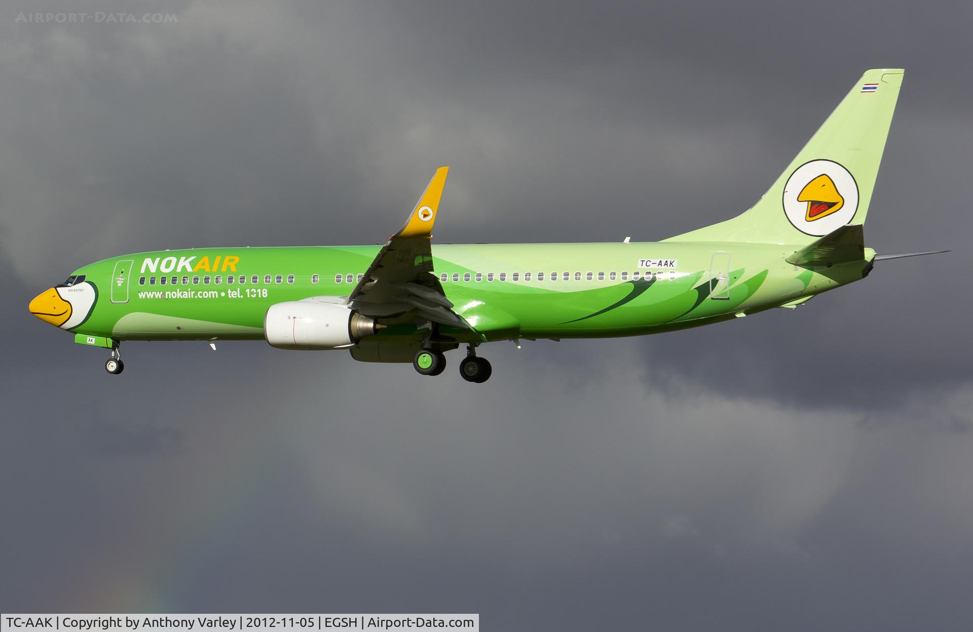 TC-AAK, 2007 Boeing 737-8FH C/N 35094/2195, Arriving after an Air test.