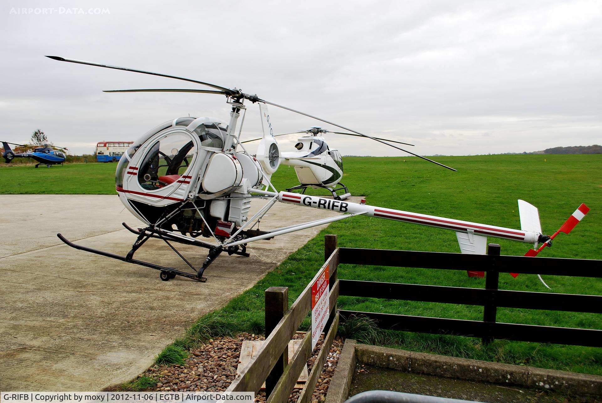 G-RIFB, 1977 Hughes 269C C/N 1160562, Hughes 269C at Wycombe Air Park. Ex N7428F