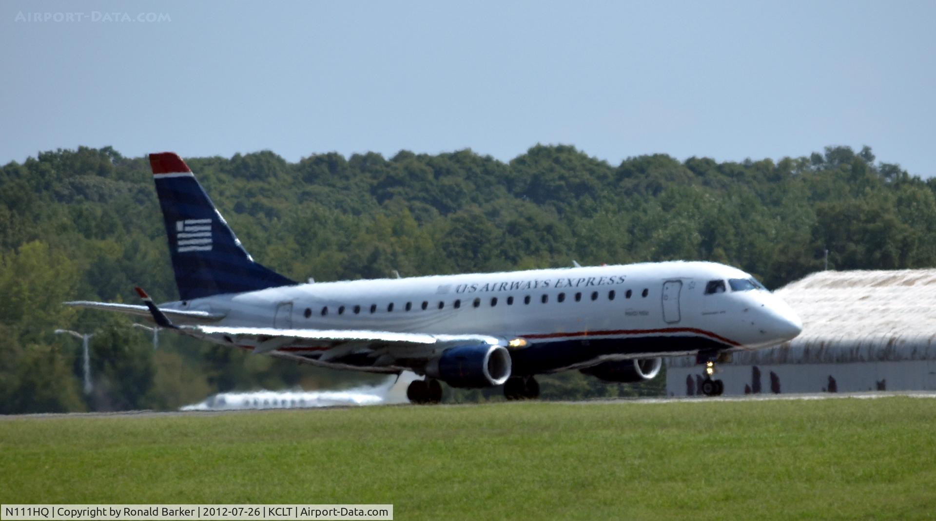 N111HQ, 2007 Embraer 175LR (ERJ-170-200LR) C/N 17000173, Take off CLT