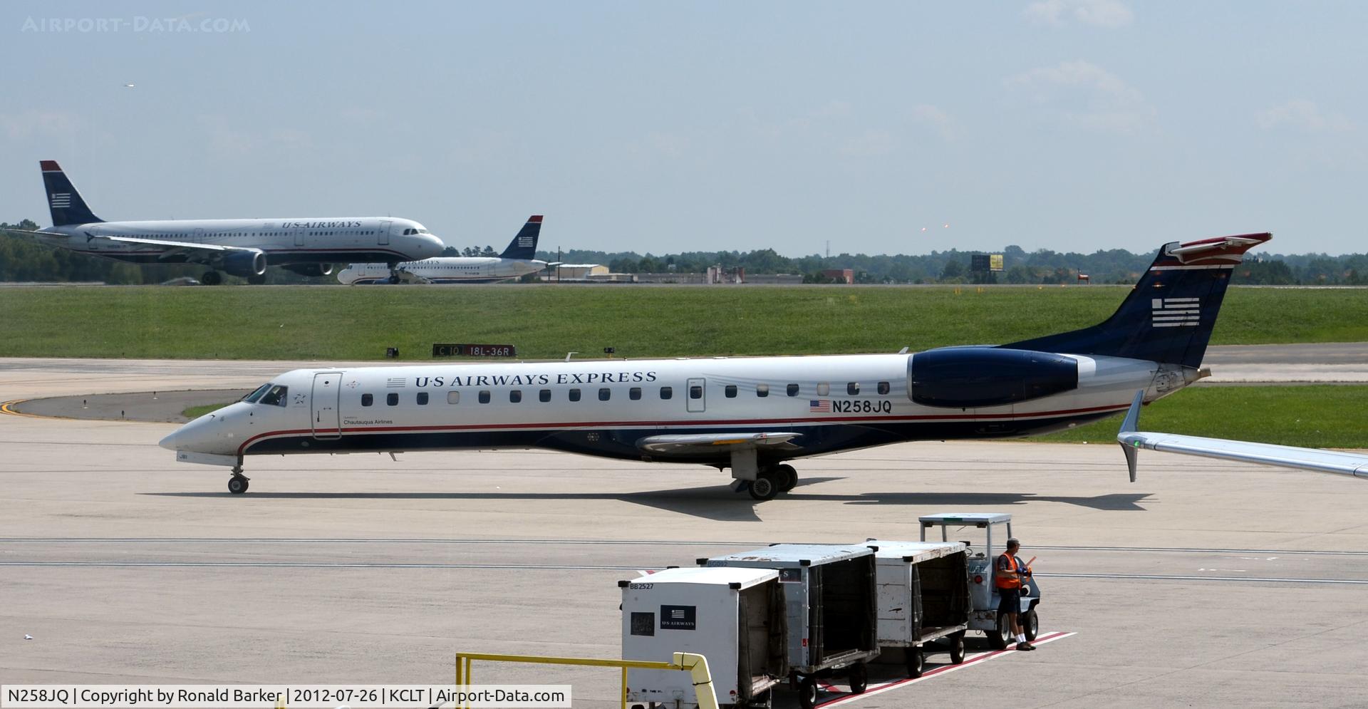 N258JQ, 2003 Embraer ERJ-145LR (EMB-145LR) C/N 145768, Taxi CLT