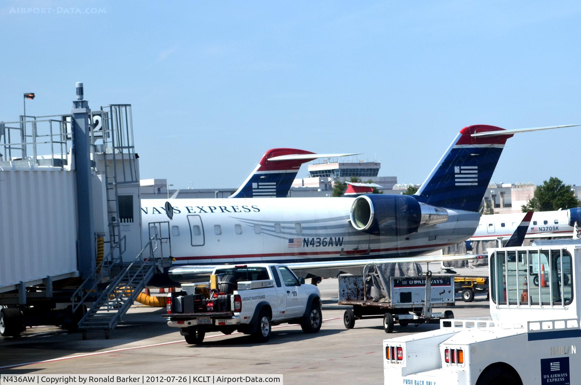 N436AW, 2002 Bombardier CRJ-200LR (CL-600-2B19) C/N 7734, CLT
