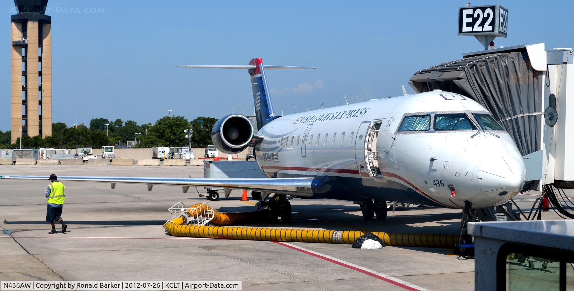 N436AW, 2002 Bombardier CRJ-200LR (CL-600-2B19) C/N 7734, CLT
