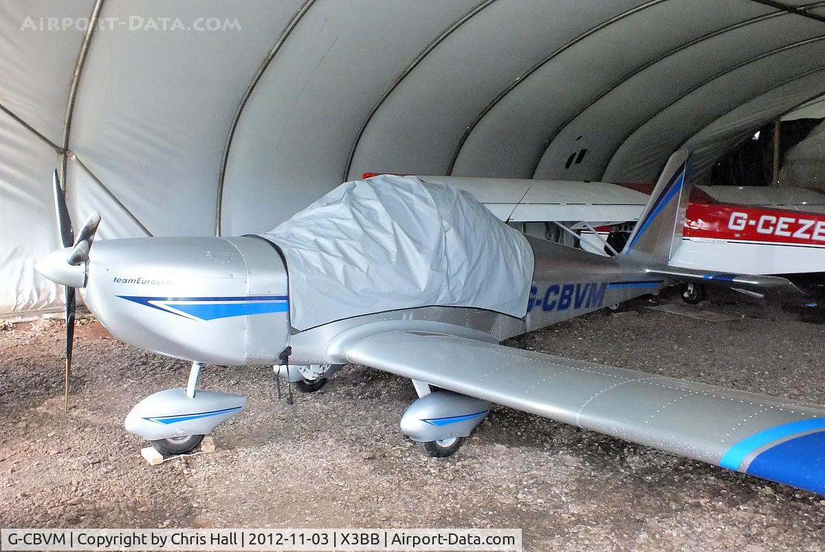 G-CBVM, 2002 Aerotechnik EV-97 Eurostar C/N PFA 315-13932, at Brook Breasting Farm Airfield, Watnall, Nottinghamshire