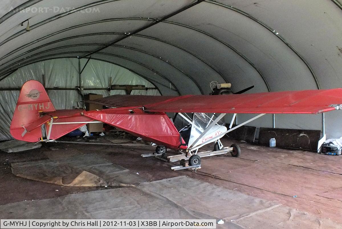 G-MYHJ, 1993 Cyclone Airsports AX3/503 C/N C 2103073, at Brook Breasting Farm Airfield, Watnall, Nottinghamshire