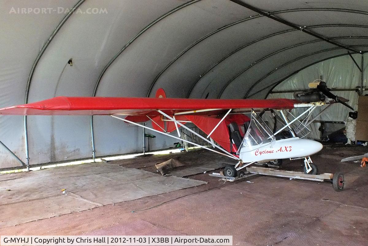G-MYHJ, 1993 Cyclone Airsports AX3/503 C/N C 2103073, at Brook Breasting Farm Airfield, Watnall, Nottinghamshire