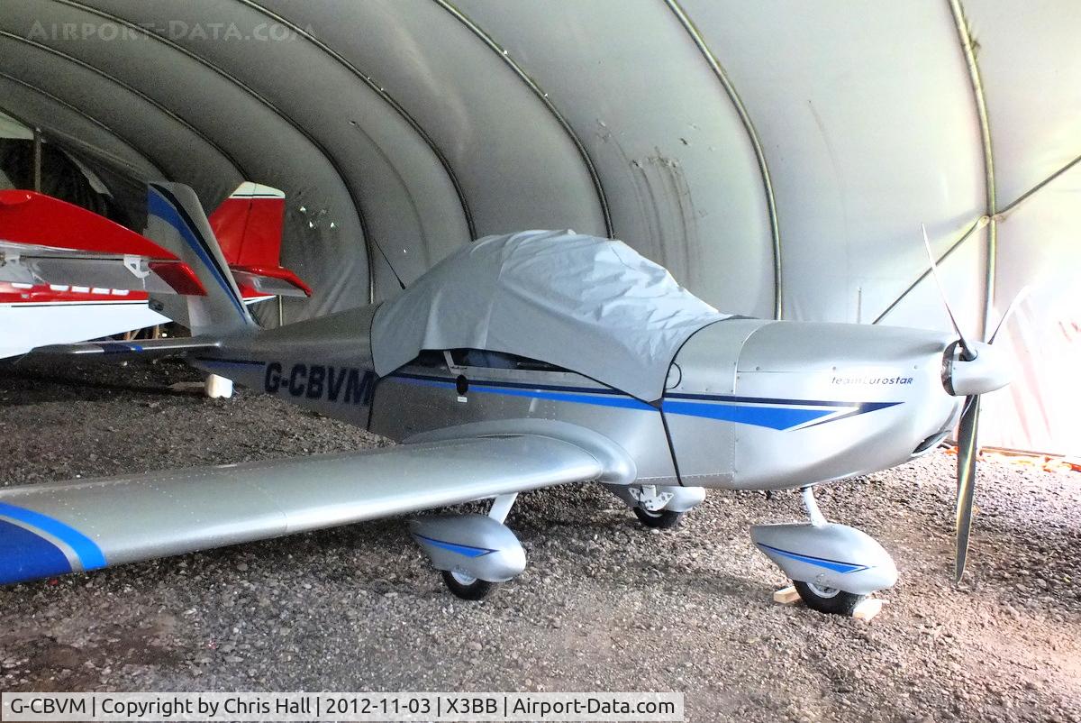 G-CBVM, 2002 Aerotechnik EV-97 Eurostar C/N PFA 315-13932, at Brook Breasting Farm Airfield, Watnall, Nottinghamshire