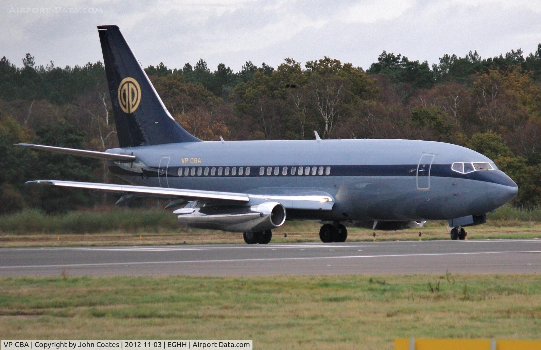 VP-CBA, 1981 Boeing 737-2W8 C/N 22628, On training visit from Lasham