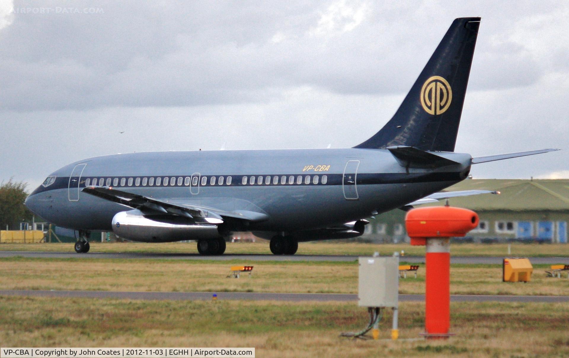 VP-CBA, 1981 Boeing 737-2W8 C/N 22628, Touch and go on 3rd and final approach during training visit from ATC Lasham