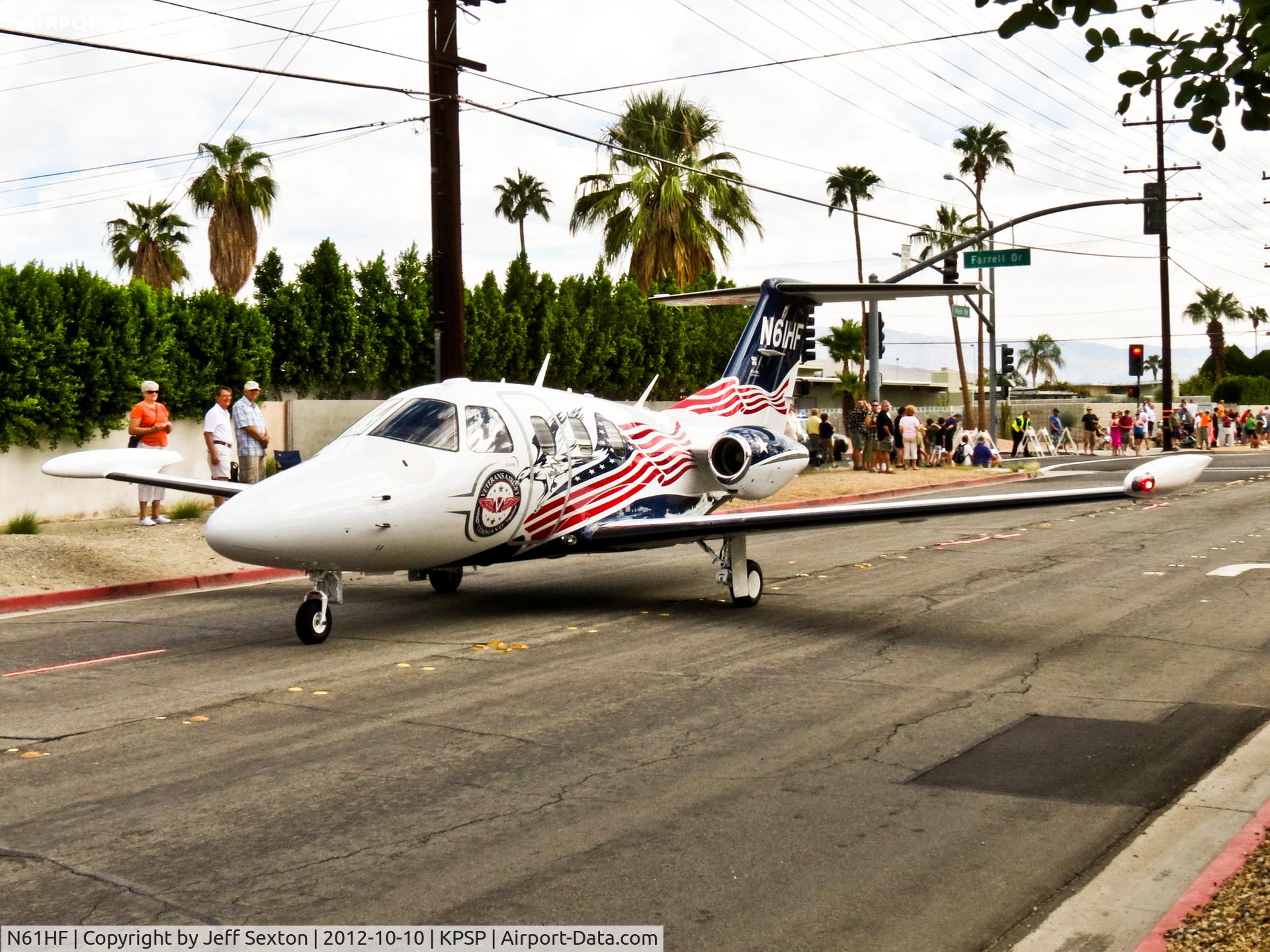N61HF, 2007 Eclipse Aviation Corp EA500 C/N 000012, AOPA 2012Parade at Palm Springs. Eclipse Aviation Corp - EA500  c/n 000012