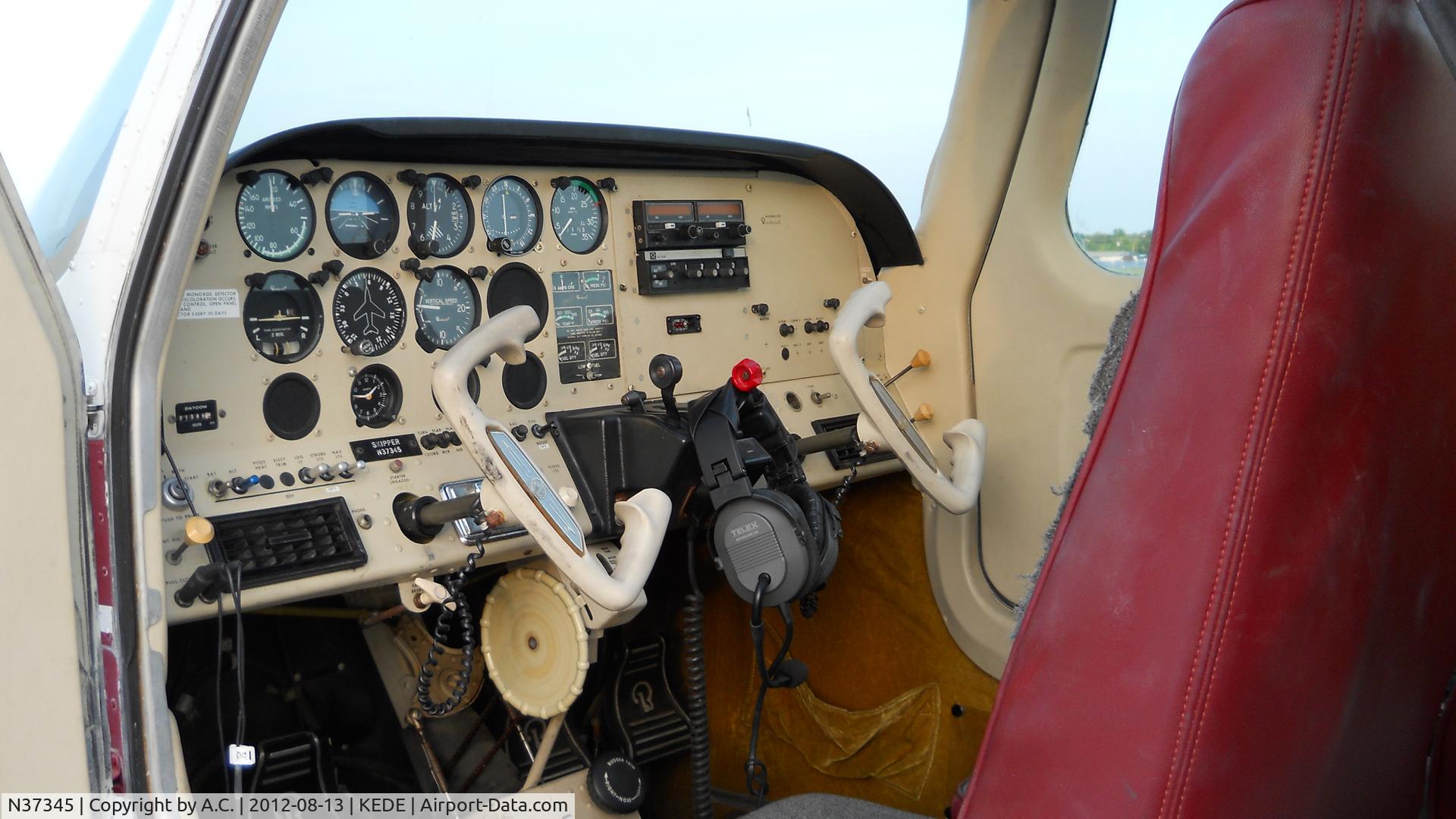 N37345, 1980 Beech 77 Skipper C/N WA-158, Cockpit