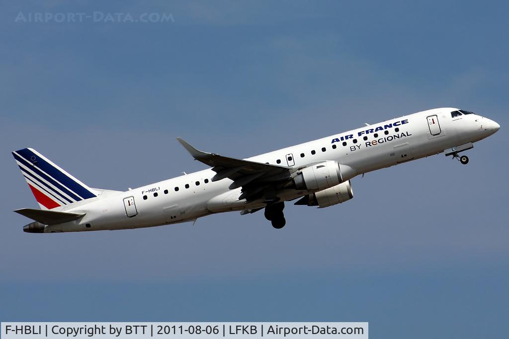 F-HBLI, 2009 Embraer 190LR (ERJ-190-100LR) C/N 19000298, Take off runway 16