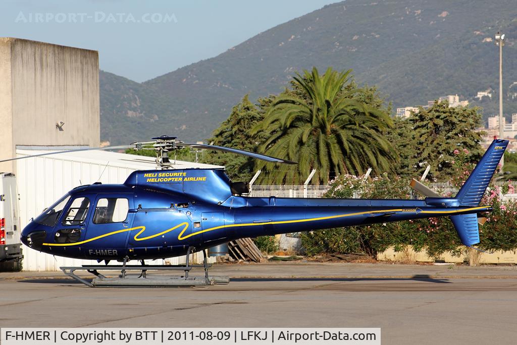 F-HMER, Aerospatiale AS-350B-1 Ecureuil C/N 1316, Corseus Helicopteres Parking