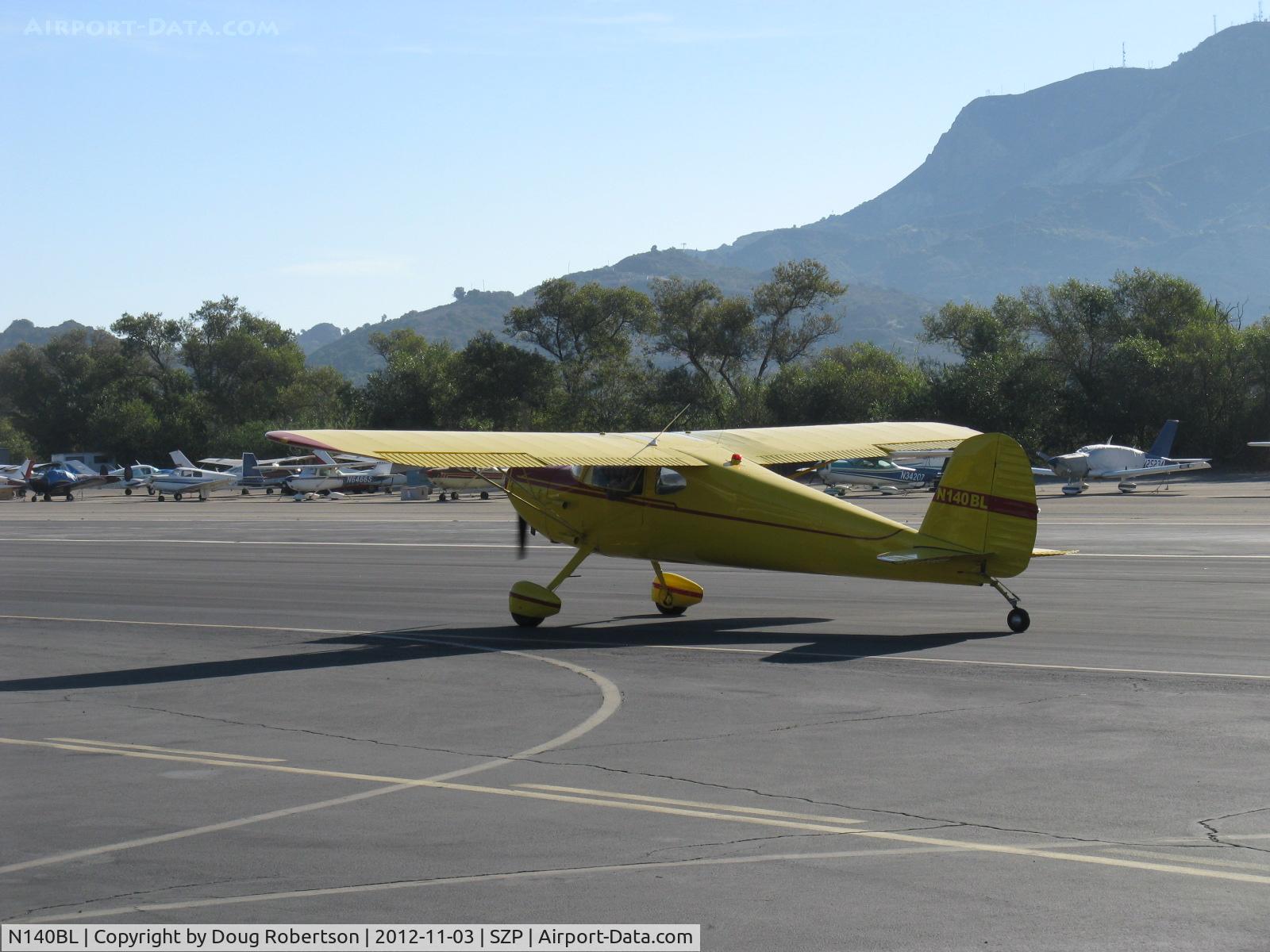 N140BL, 1946 Cessna 140 C/N 14565, 1946 Cessna 140 ragwing, Continental C85 85 Hp, taxi