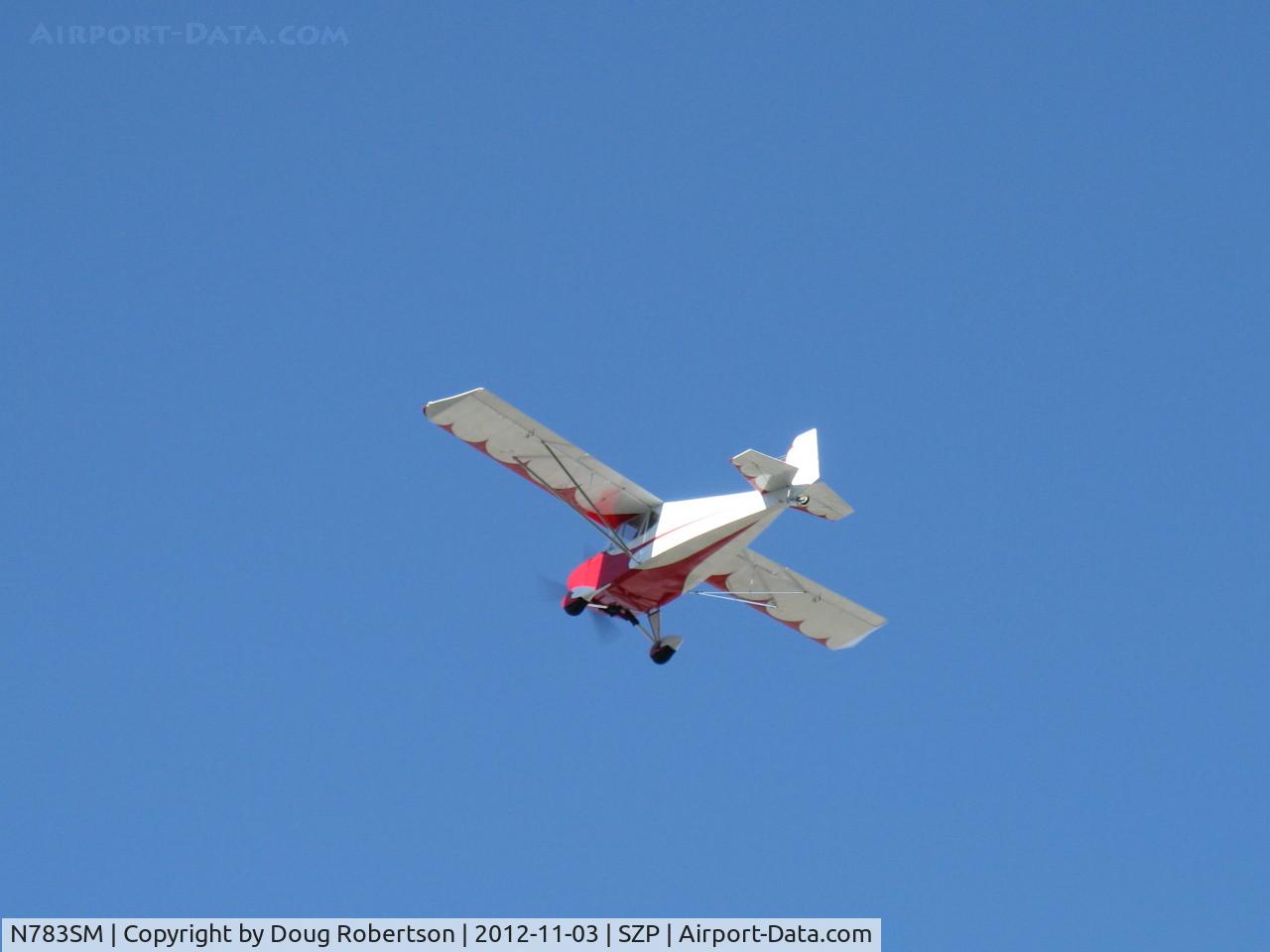 N783SM, Fisher Dakota Hawk C/N DH29, 2011 Goodman FISHER DAKOTA HAWK, Rotax 912UL 80 Hp, cruise 100 mph, stall 35 mph, ROC 1,200 ft/min. range 250 stat. miles, 12 gallons fuel. Experimental class. takeoff climb Rwy 22