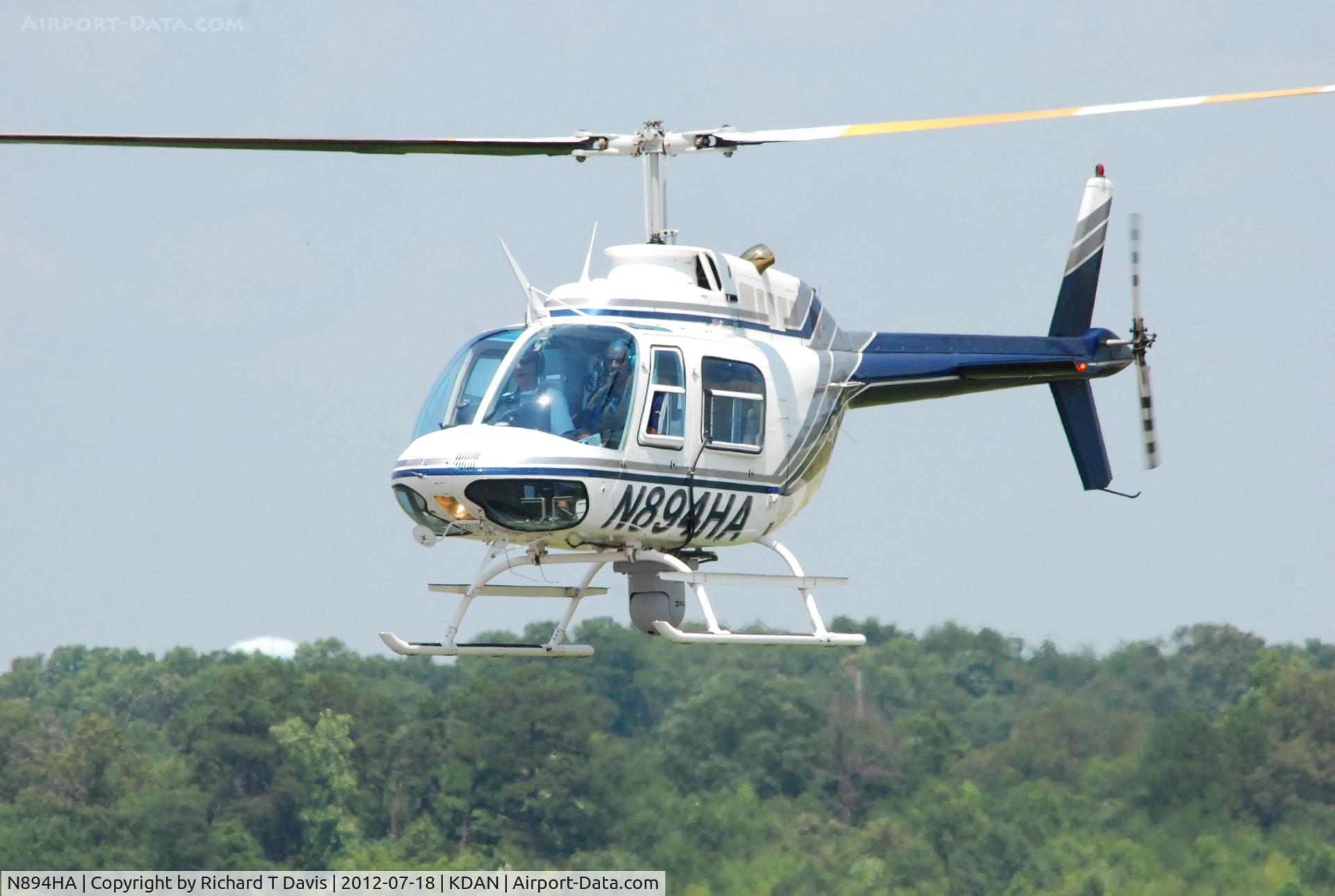 N894HA, Bell 206B JetRanger C/N 3278, Bell 206B at Danville Regional Airport in Danville Va.
