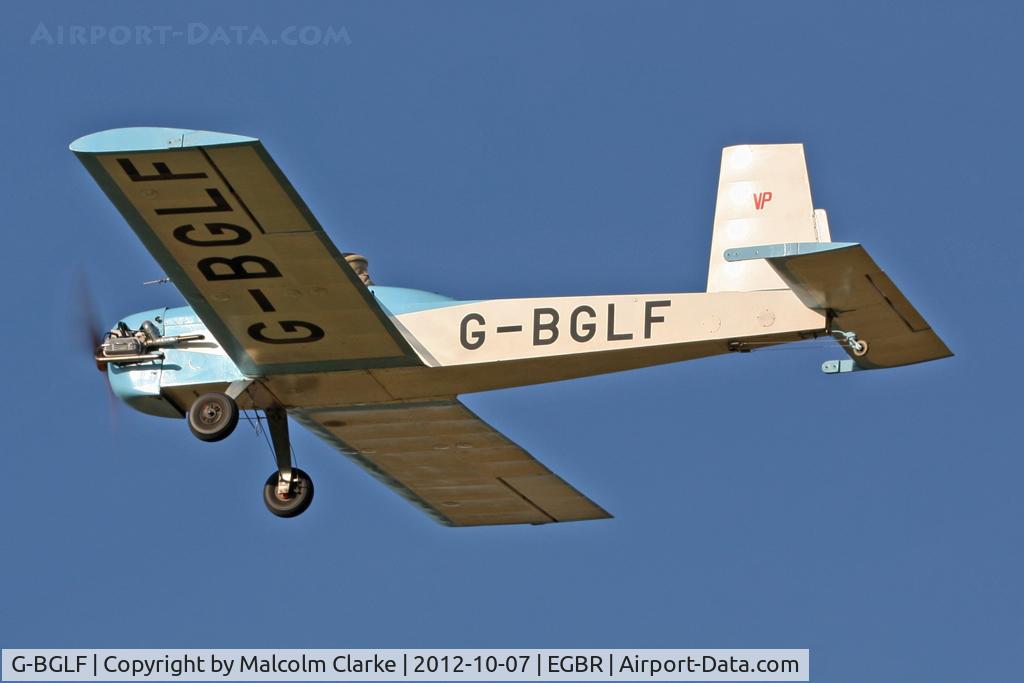 G-BGLF, 1983 Evans VP-1 Series 2 Volksplane C/N PFA 062-10388, Evans VP-1 Series 2, Hibernation Fly-In, The Real Aeroplane Club, Breighton Airfield, October 2012.