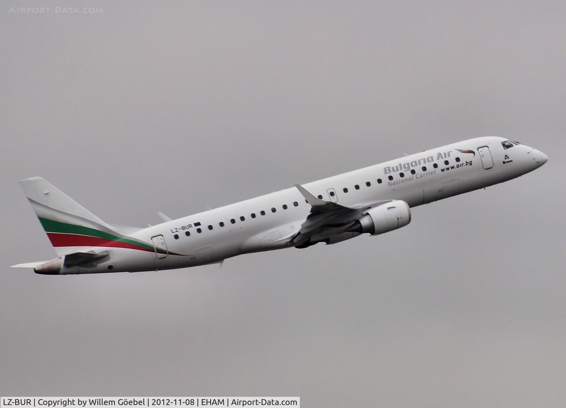 LZ-BUR, 2012 Embraer 190AR (ERJ-190-100IGW) C/N 19000551, Take off from runway L 18 of Schiphol Airport
