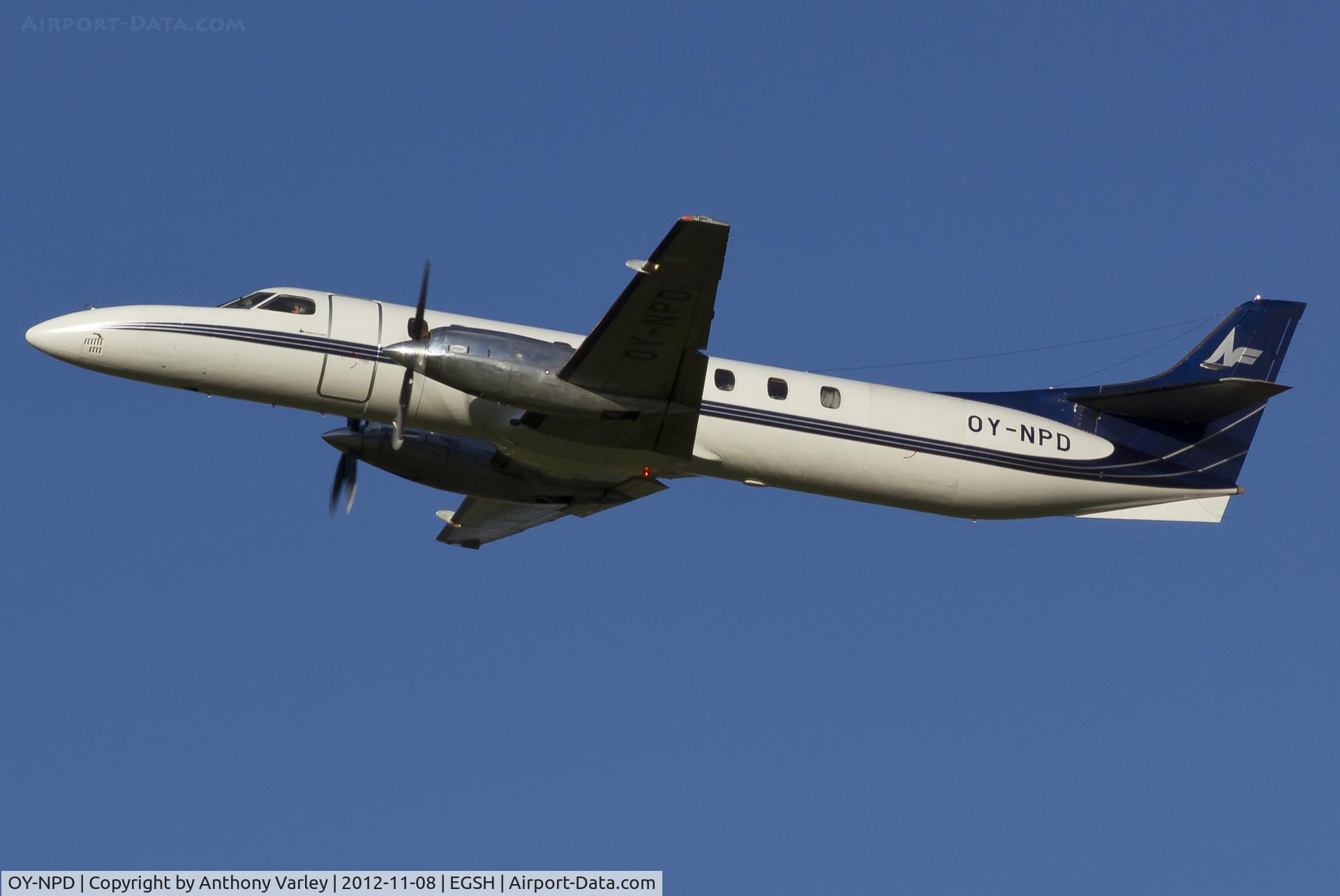 OY-NPD, 1994 Fairchild SA-227DC Metro 23 C/N DC-865B, Departing EGSH.