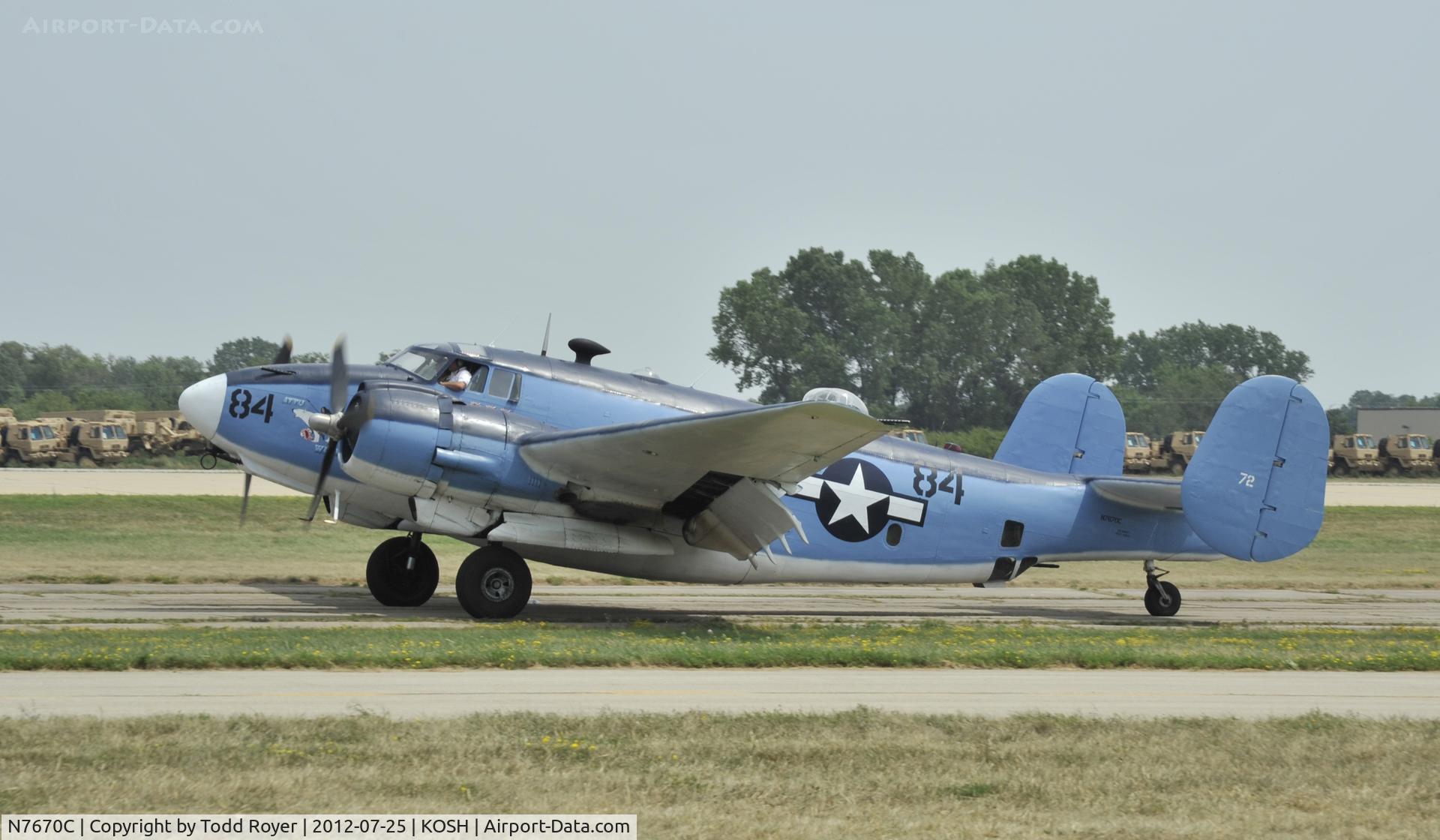 N7670C, 1945 Lockheed PV-2 Harpoon C/N 15-1438, Airventure 2012