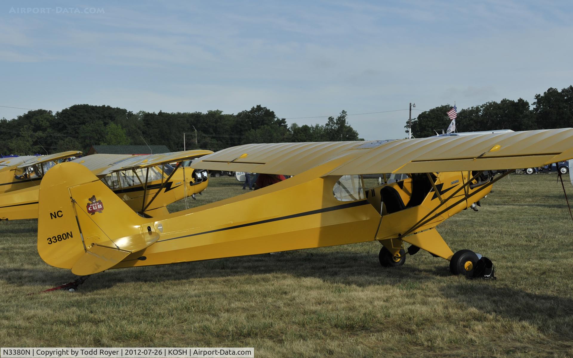 N3380N, 1946 Piper J3C-65 Cub Cub C/N 22580, Airventure 2012