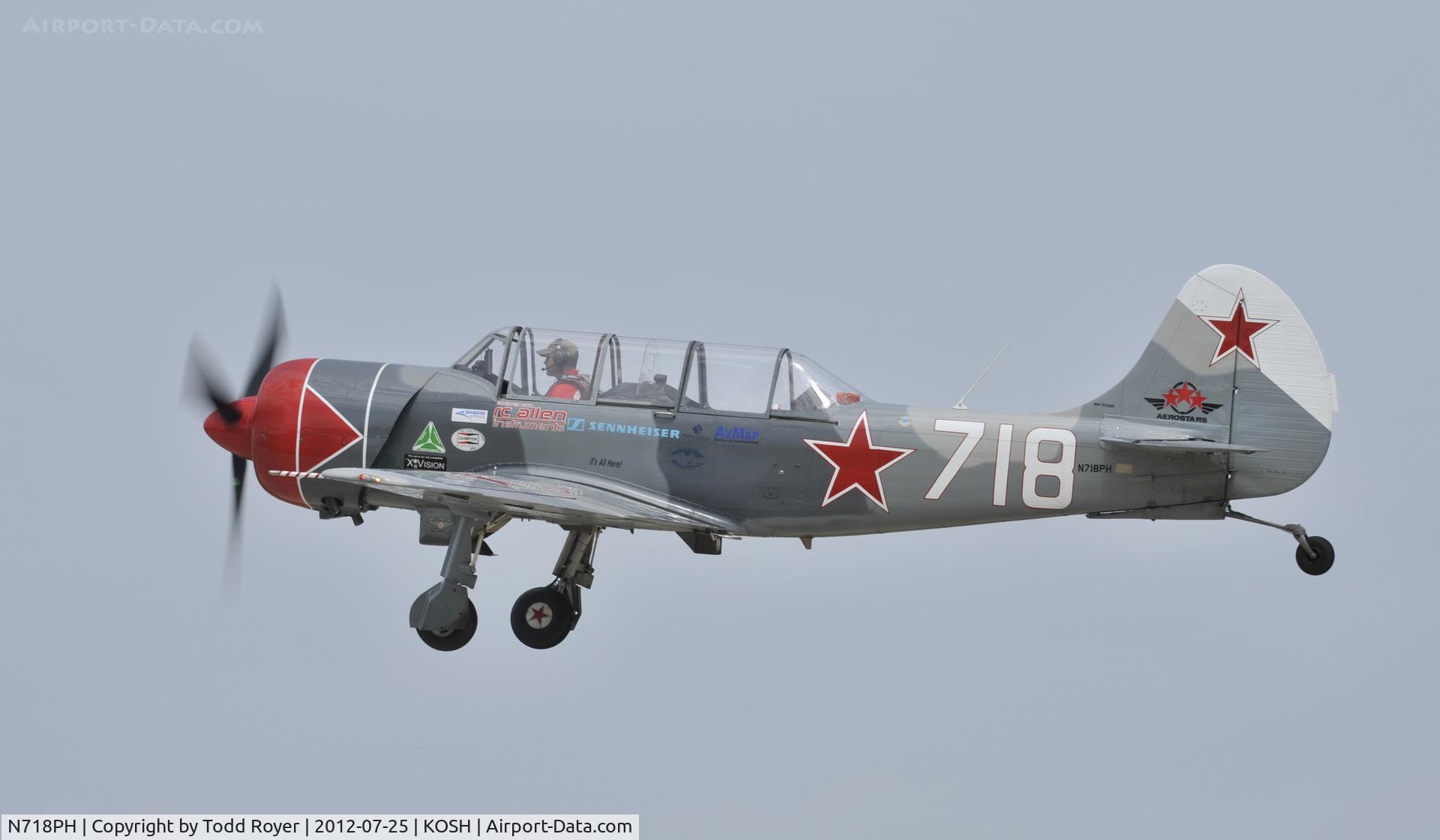 N718PH, 2003 Yakovlev (Aerostar) Yak-52TW C/N 0312503, Airventure 2012