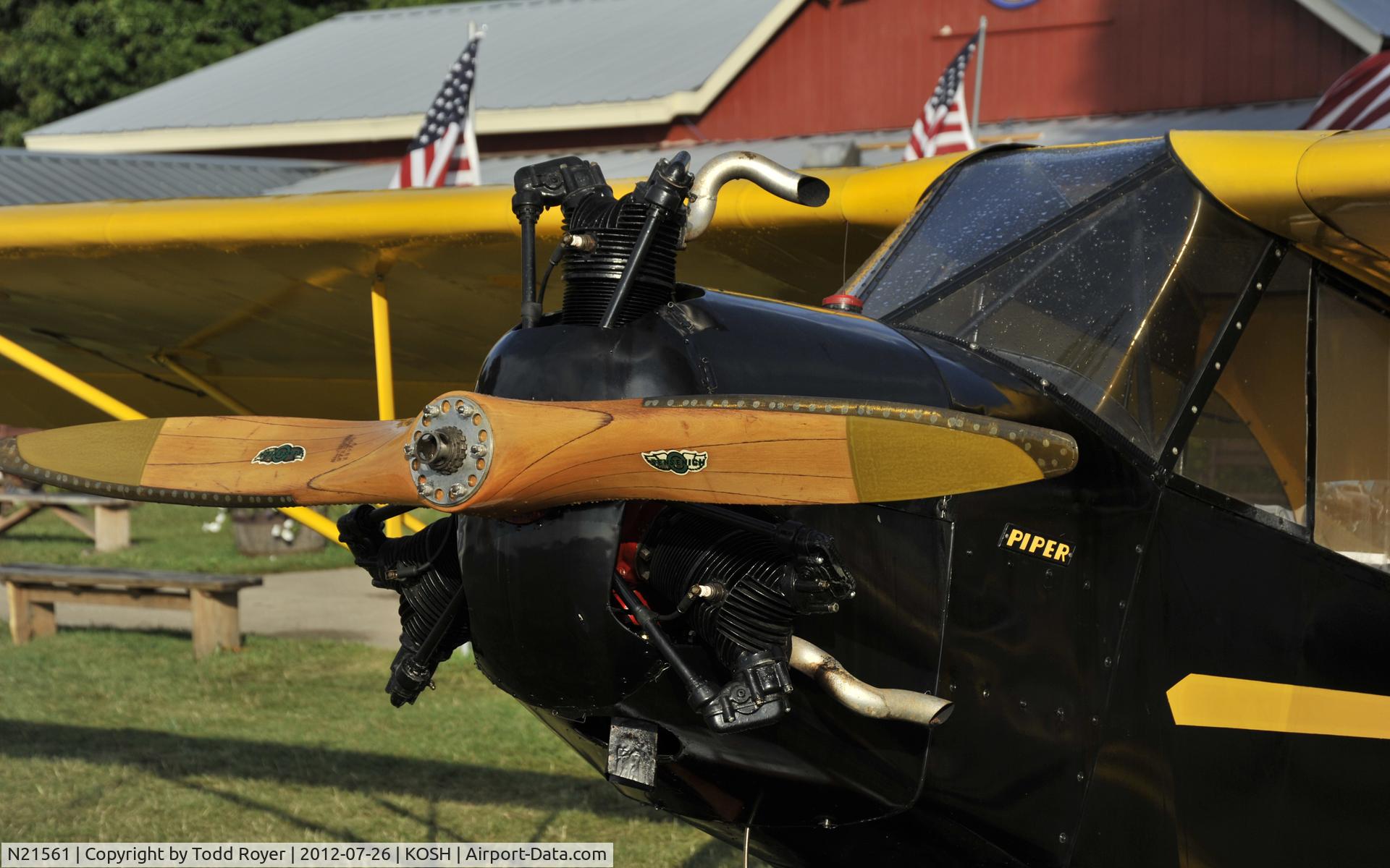 N21561, 1938 Piper J3P C/N 2474, Airventure 2012