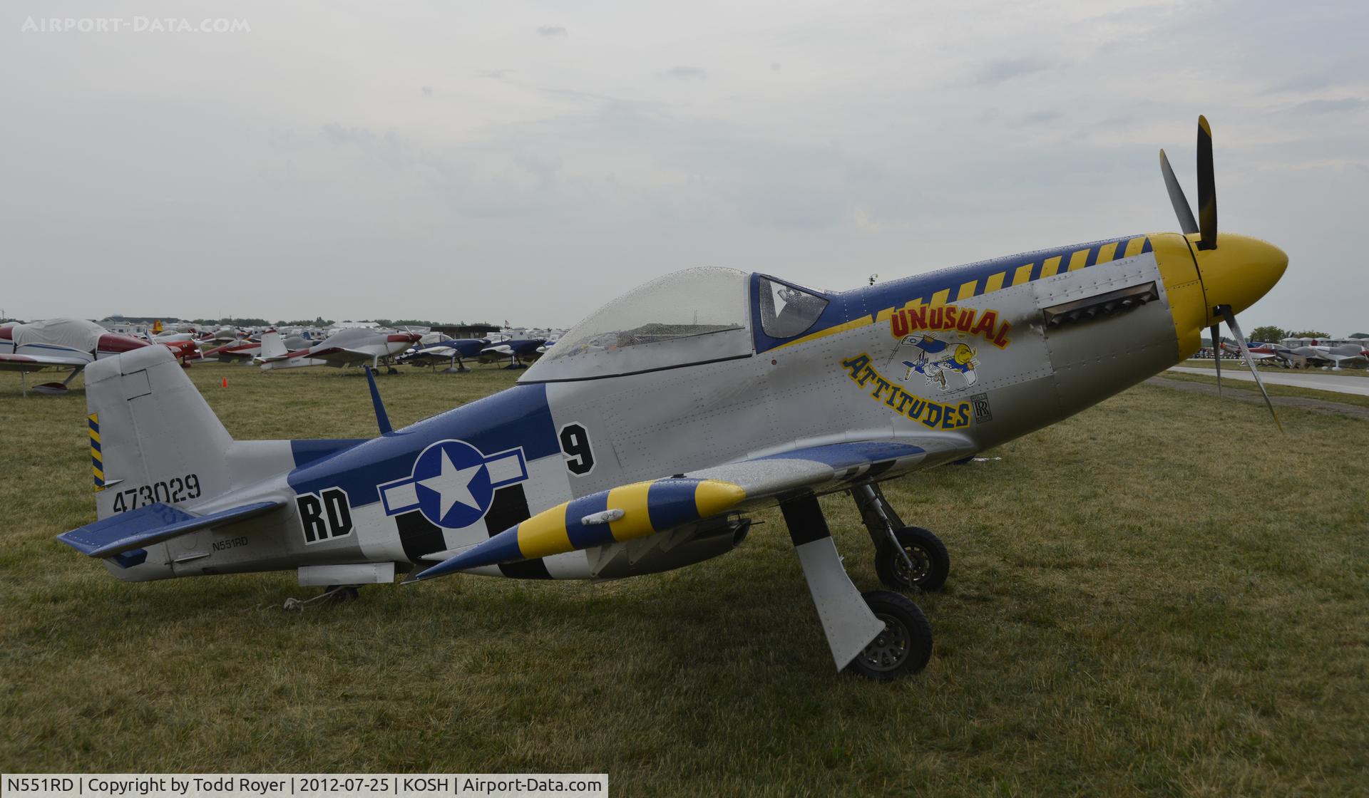 N551RD, Titan T-51 Mustang C/N M07SV6S0HK0130, Airventure 2012
