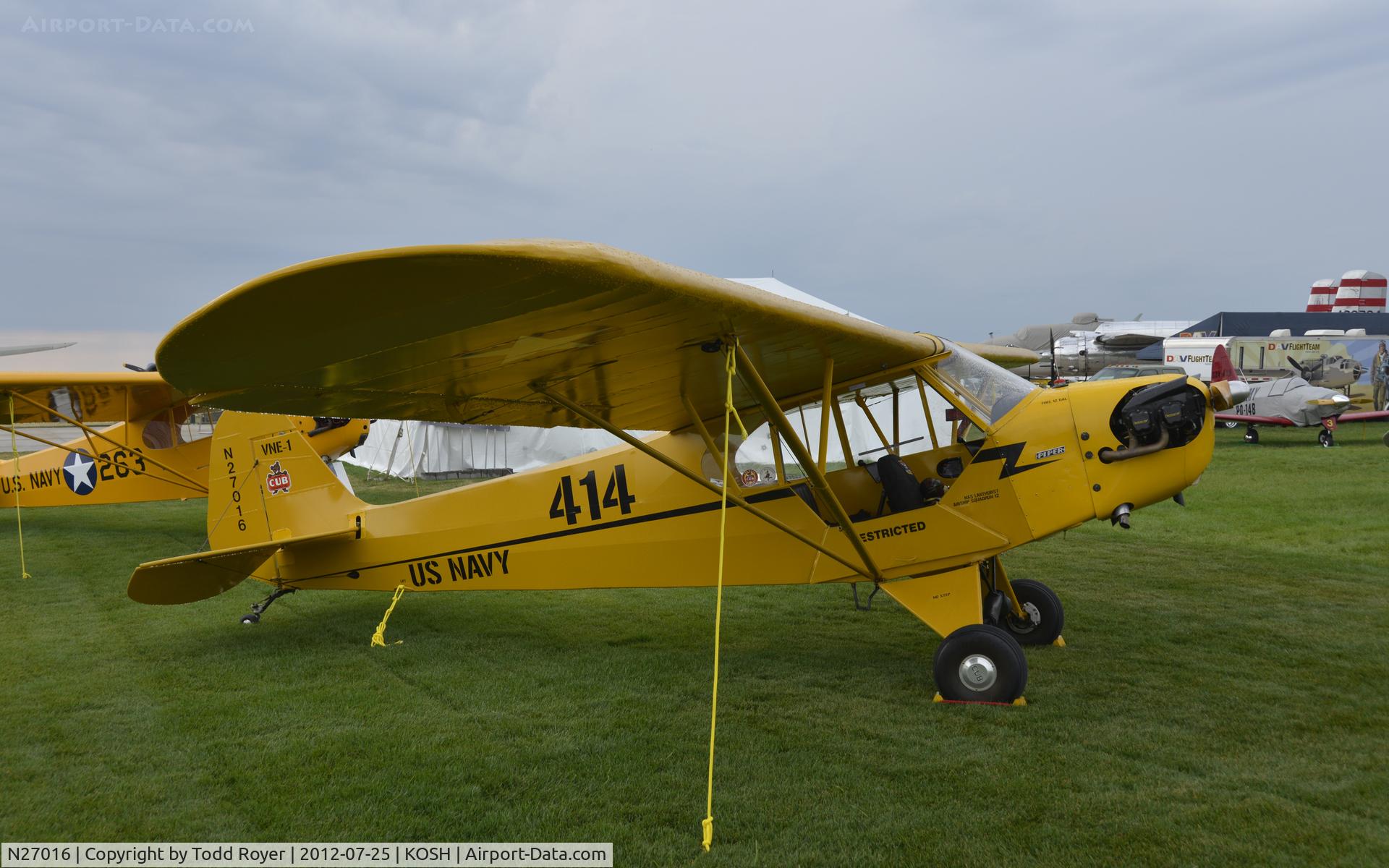 N27016, 1940 Piper J3C-65 Cub Cub C/N 4301, Airventure 2012