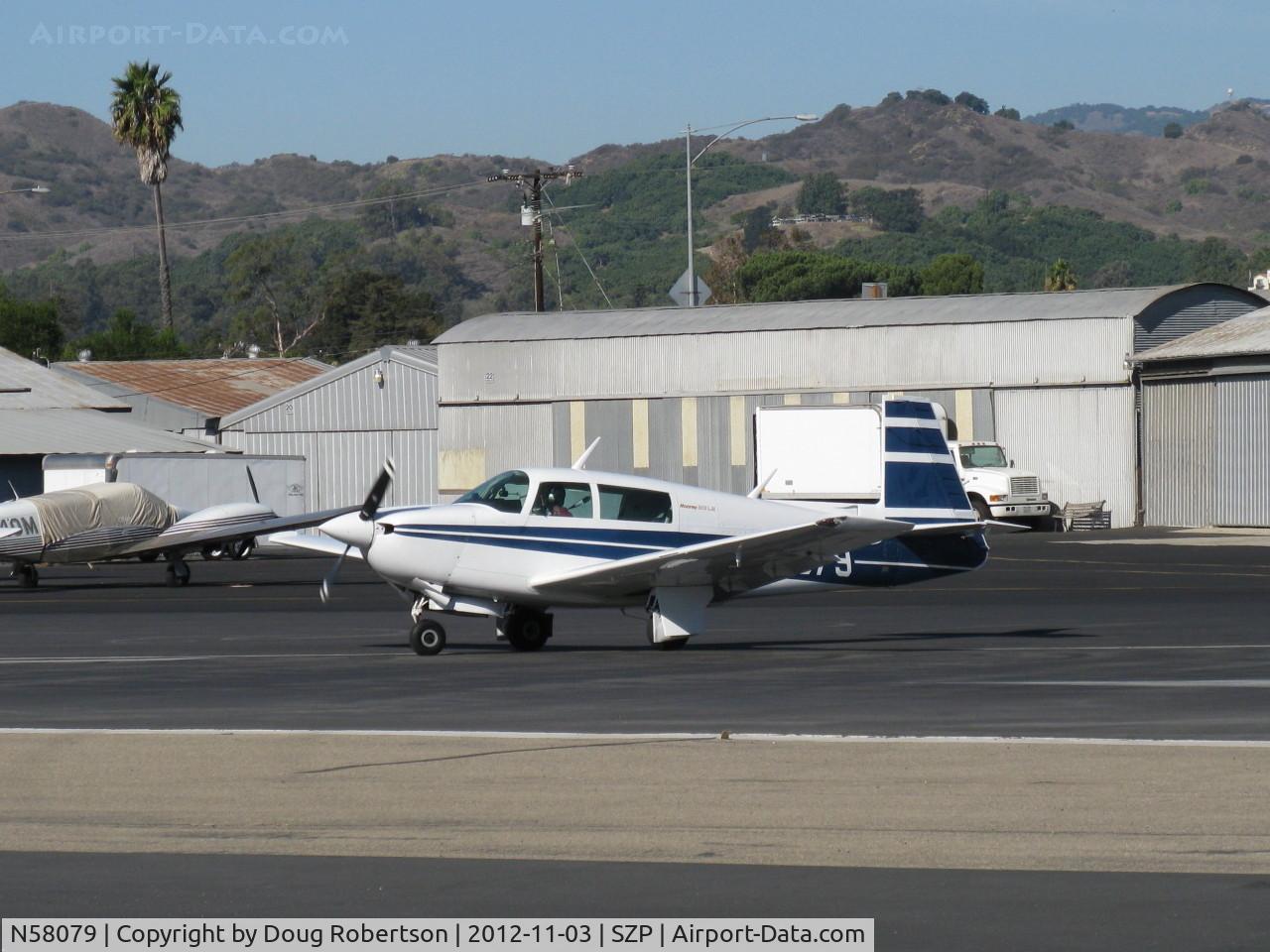 N58079, Mooney M20J 201 C/N 24-1638, 1987 Mooney M20J 201LM (Lean Machine), Lycoming IO-360-A3B6D 200 Hp, taking the active