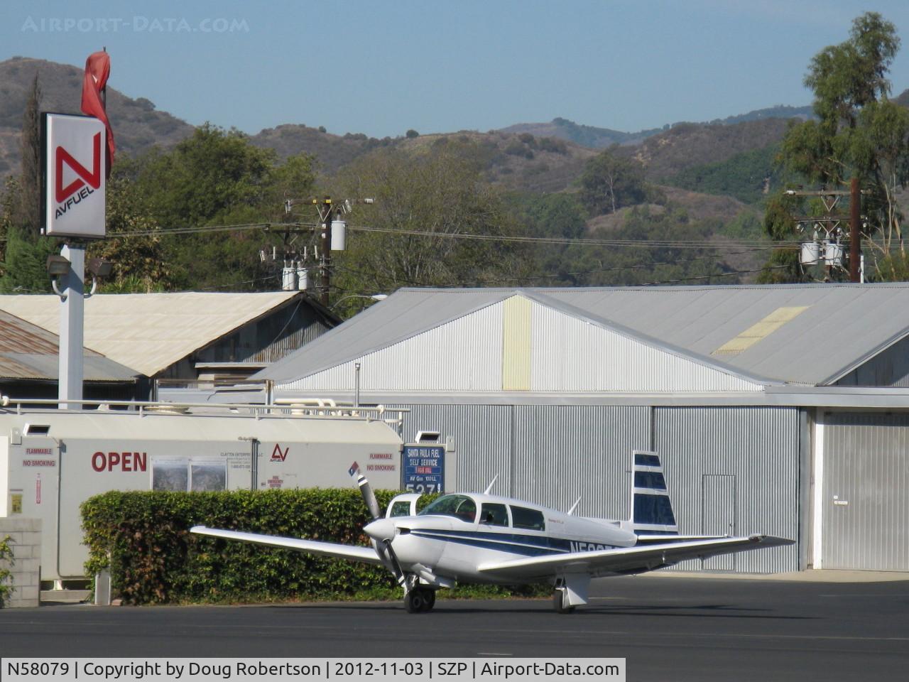 N58079, Mooney M20J 201 C/N 24-1638, 1987 Mooney M20J 201LM (Lean Machine), Lycoming IO-360-A3B6D 200 Hp, refueling