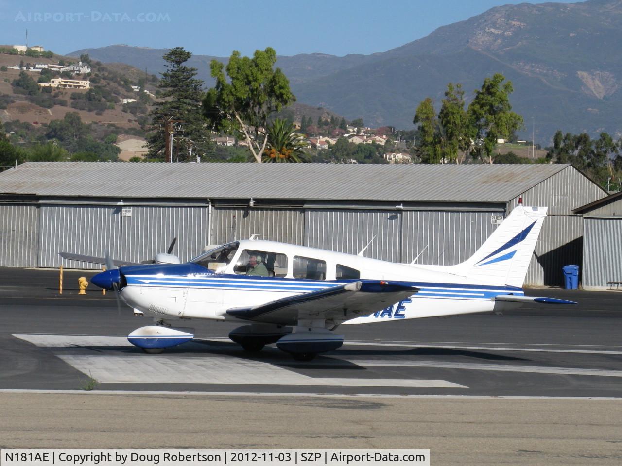 N181AE, 1977 Piper PA-28-181 C/N 28-7890235, 1977 Piper PA-28-181 ARCHER II, Lycoming O-360-A4M 180 Hp, takeoff roll Rwy 22